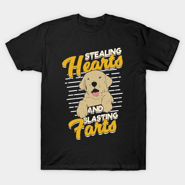 Stealing Hearts And Blasting Farts Labrador Gift T-Shirt by Dolde08